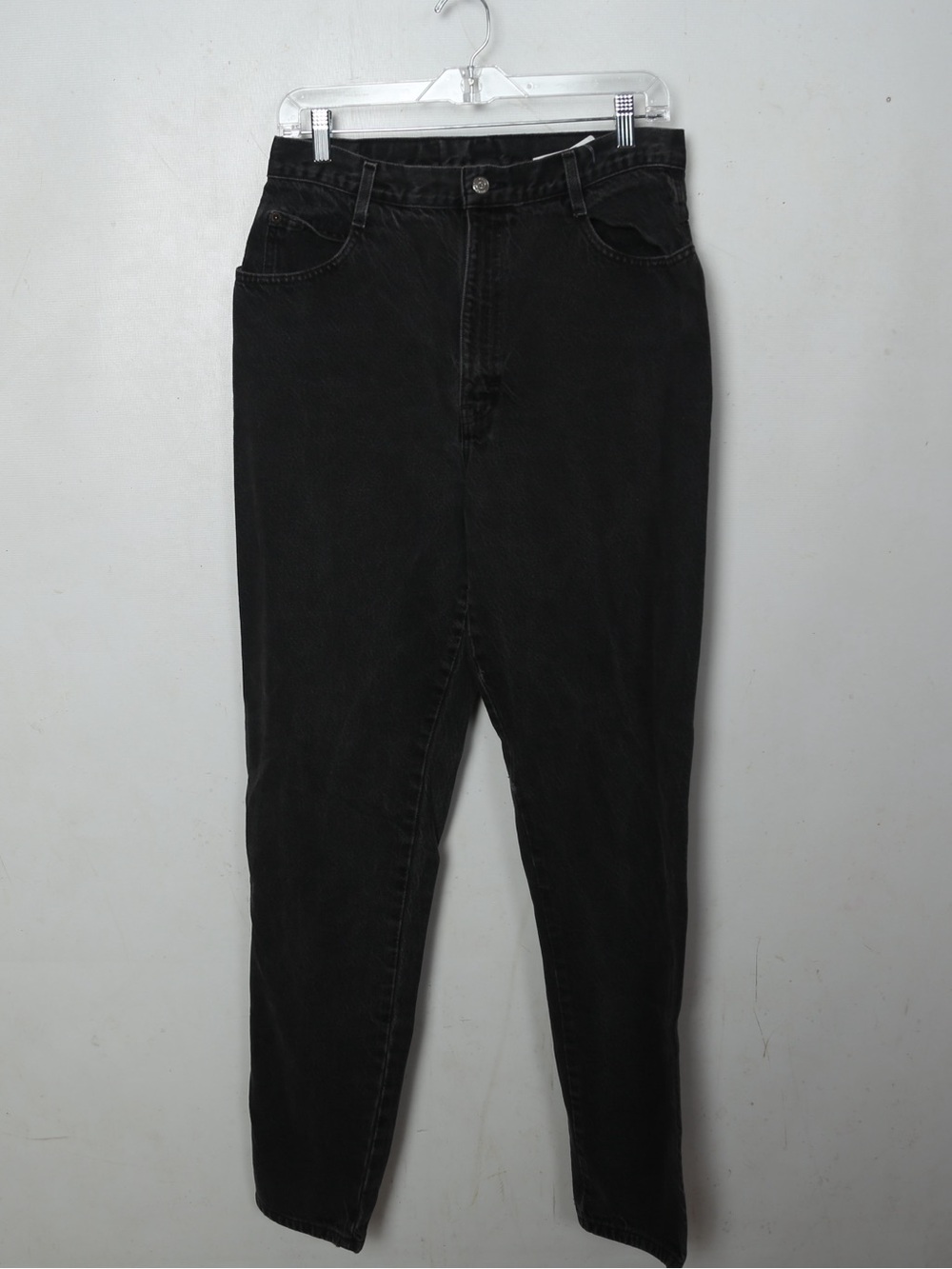 Gitano Washed Black High-Rise Tapered Jeans